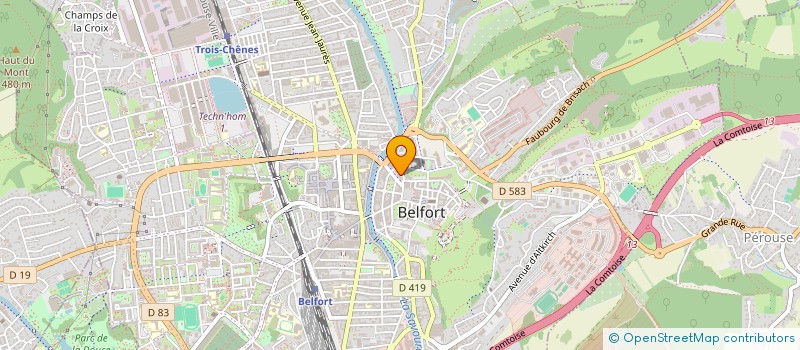 localisation de l'entreprise CHAMBRE COMMERCE ET INDUSTRIE DE BELFORT  BELFORT