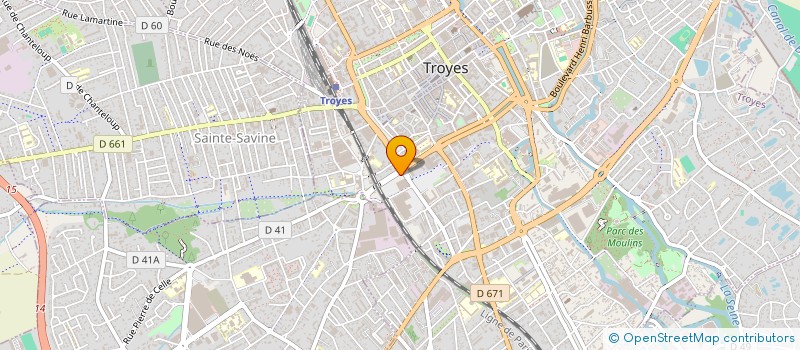 localisation de l'entreprise CHAMBRE COMMERCE ET INDUSTRIE DE L'AUBE  TROYES