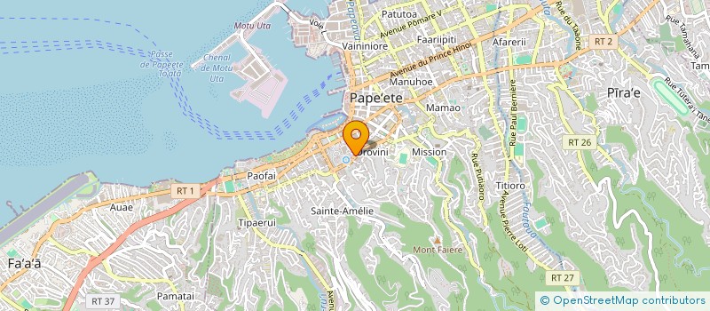 localisation de l'entreprise CHAMBRE DE COMMERCE D'INDUSTRIE DES SERVICES ET DES METIERS  PAPEETE