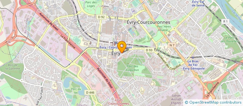 localisation de l'entreprise CHAMBRE DE COMMERCE ET D'INDUSTRIE DE L'ESSONNE  EVRY-COURCOURONNES