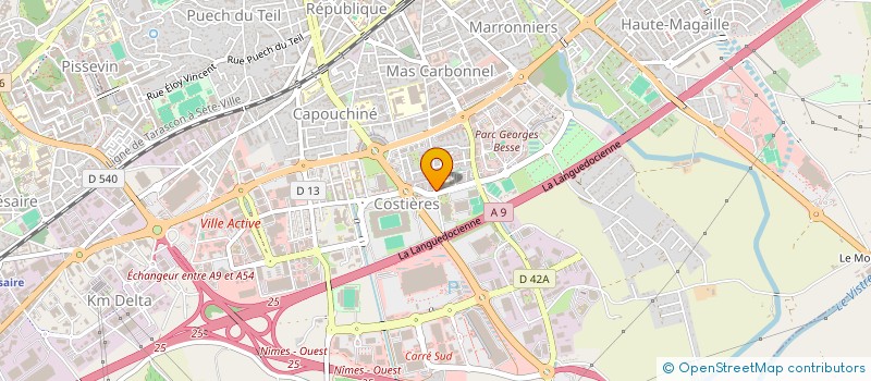 localisation de l'entreprise CHAMBRE DE COMMERCE ET D'INDUSTRIE TERRITORIALE DU GARD  NIMES