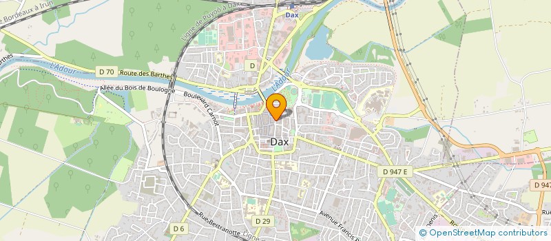 localisation de l'entreprise CHAMBRE DES PROPRIETAIRES DES LANDES à DAX