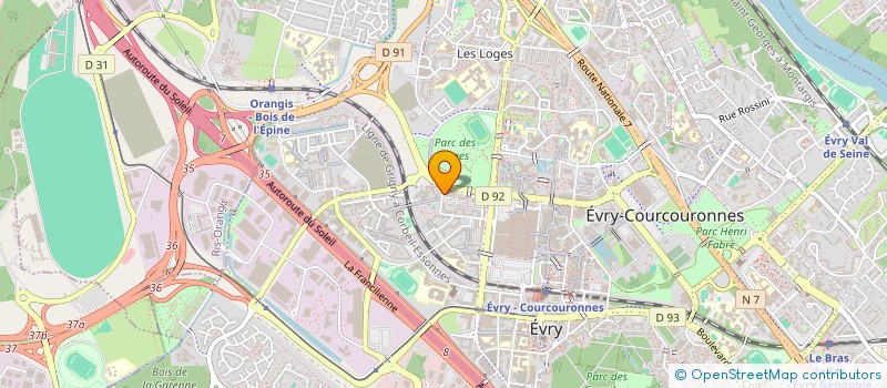 localisation de l'entreprise CHAMBRE FRANCOPHONE DES AFFAIRES ECONOMI à EVRY-COURCOURONNES