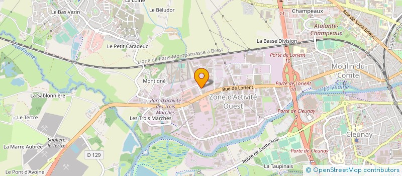 localisation de l'entreprise CHAMBRE PROF AGENTS COMMERCIAUX BRETAGNE à RENNES
