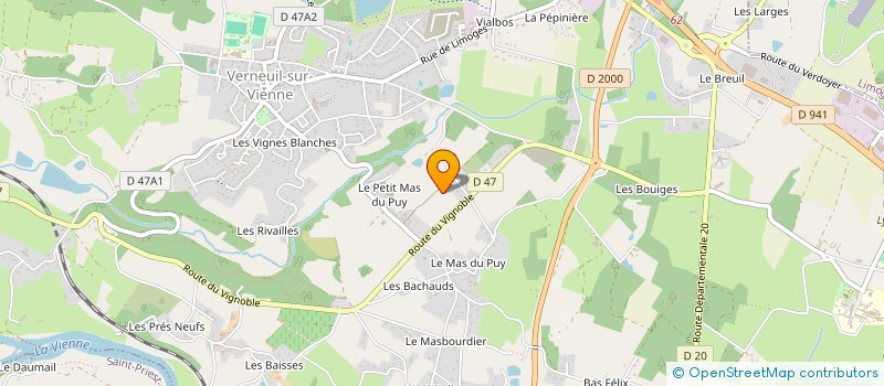 localisation de l'entreprise CHAMBRE PROFE MAITRES EMAILLEURS LIMOGES  VERNEUIL-SUR-VIENNE