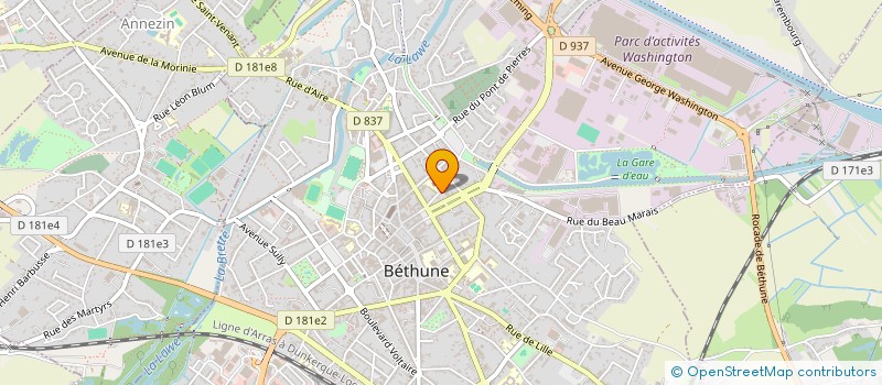 localisation de l'entreprise CHAMBRE SYND ENTREPRI BATIMENT TRAV PUBL à BETHUNE