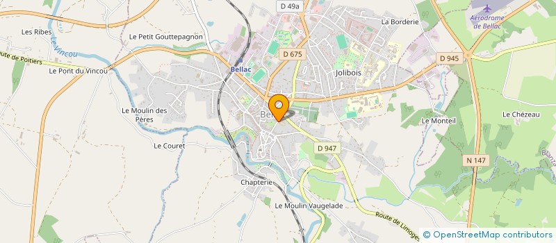 localisation de l'entreprise CHAMBRE SYND MEGISSERIE LAINIERE à BELLAC