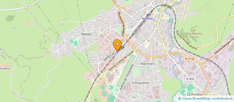 localisation de l'entreprise CHAMBRE SYND NEGOCIANTS COMBUSTIBLES à AURILLAC