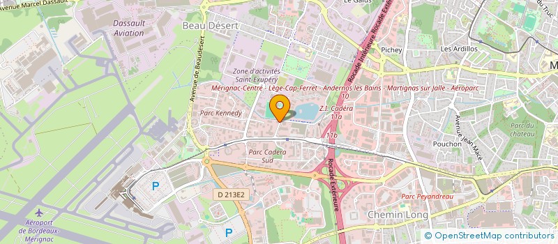 localisation de l'entreprise CHAMBRE SYNDICALE DE LA CARROSSERIE DU GRAND SUD-OUEST  MERIGNAC