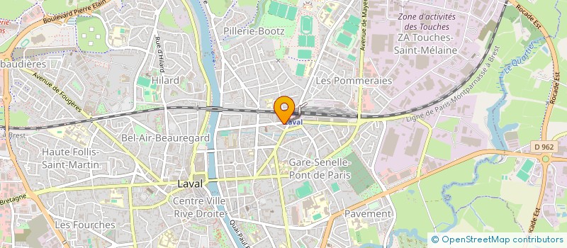 localisation de l'entreprise CHAMBRE SYNDICALE DES ARTISANS TAXI DE LA MAYENNE à LAVAL