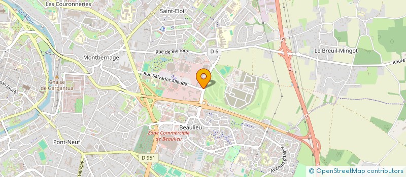 localisation de l'entreprise CHAMBRE SYNDICALE DES ARTISANS TAXIS DE L'ARC ATLANTIQUE - ARC ATLANTIQUE TAXIS FRANCE  POITIERS