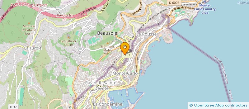 localisation de l'entreprise CHAMBRE SYNDICALE DES PROPRIETAIRES ET COPROPRIETAIRES DES ENVIRONS DE MONACO ET EST RIVIERA  BEAUSOLEIL