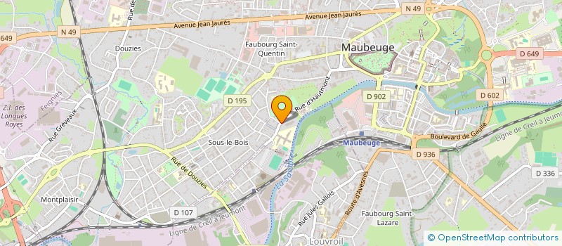 localisation de l'entreprise CHAMBRE SYNDICALE REGIONALE DU NEGOCE EN MATERIAUX DE CONSTRUCTION ET EN BOIS DES HAUTS DE FRANCE  MAUBEUGE