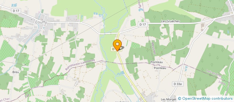 localisation de l'entreprise CHAMBRES D'HOTES ET GITES LES TROIS PROVINCES  COUFFY