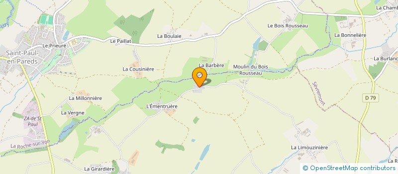 localisation de l'entreprise CHAMBRES D'HOTES LA CHAMPRENIERE  LE BOUPERE