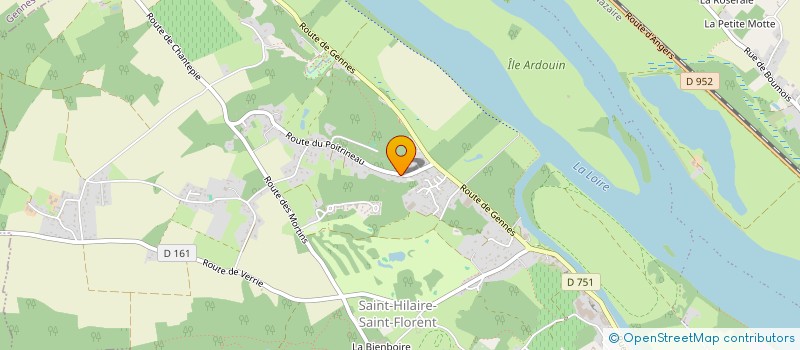 localisation de l'entreprise CHAMBRES D'HOTES LA TOUR DE BELLEVUE.  SAUMUR