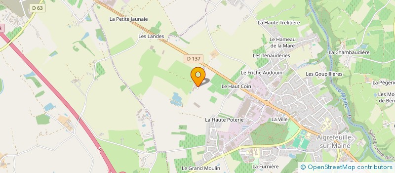 localisation de l'entreprise CHAMES  AIGREFEUILLE-SUR-MAINE