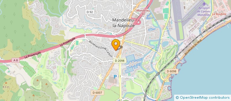 localisation de l'entreprise CHAMICO à MANDELIEU LA NAPOULE