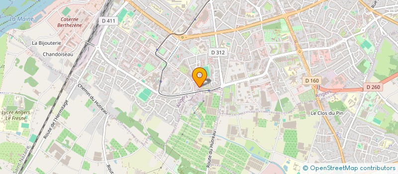 localisation de l'entreprise CHAMILLY à ANGERS