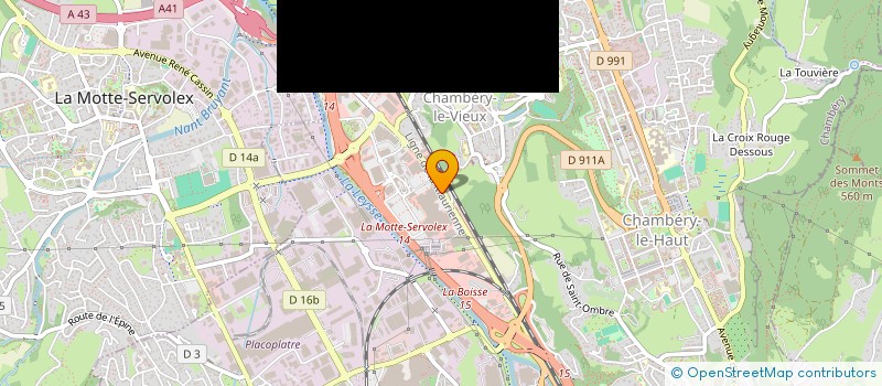 localisation de l'entreprise CHAMNORD OPTICIEN à CHAMBERY