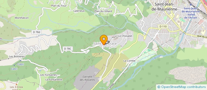 localisation de l'entreprise CHAMOIS SPORTS à FONTCOUVERTE-LA-TOUSSUIRE