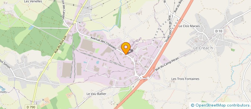 localisation de l'entreprise CHAMON  PLOUFRAGAN