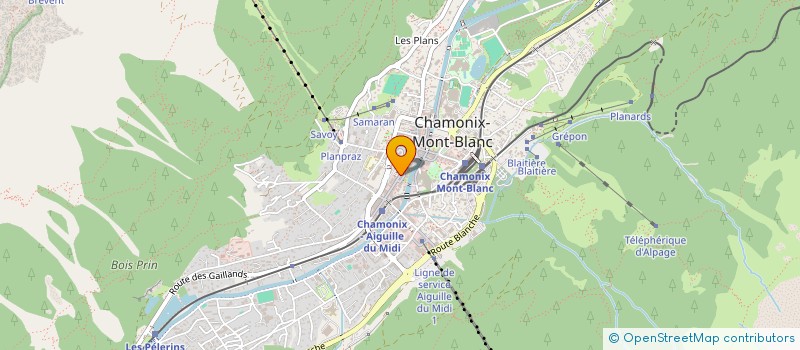 localisation de l'entreprise CHAMONISSIMO à CHAMONIX-MONT-BLANC