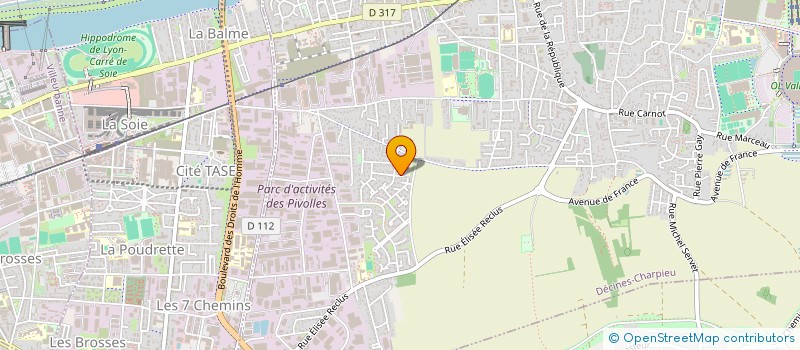 localisation de l'entreprise CHAMP BLANC à DECINES-CHARPIEU