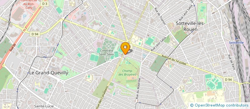 localisation de l'entreprise CHAMP DE COURSE DES BRUYERES ENSEMBLE  SOTTEVILLE-LES-ROUEN