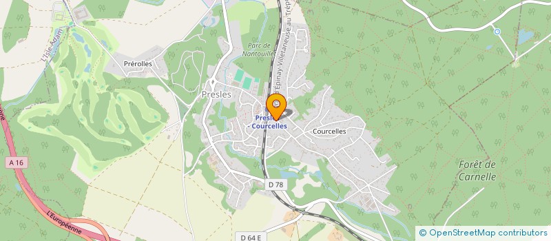 localisation de l'entreprise CHAMP DE COURSES  PRESLES