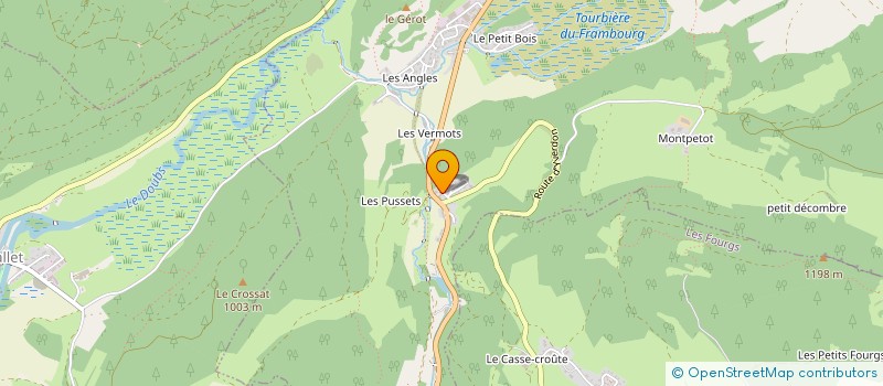 localisation de l'entreprise CHAMP DE LA COTE  LA CLUSE-ET-MIJOUX