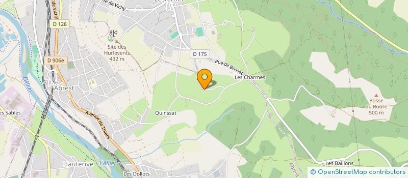 localisation de l'entreprise CHAMP DE QUINSSAT  ABREST