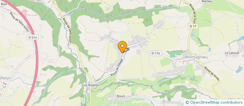 localisation de l'entreprise CHAMP PAVANAY  MONTAGNIEU