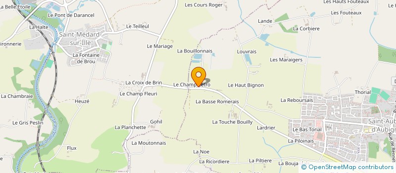 localisation de l'entreprise CHAMP PETRO  SAINT-AUBIN-D'AUBIGNE