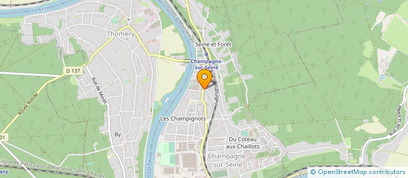 localisation de l'entreprise CHAMPAFLOR  CHAMPAGNE-SUR-SEINE