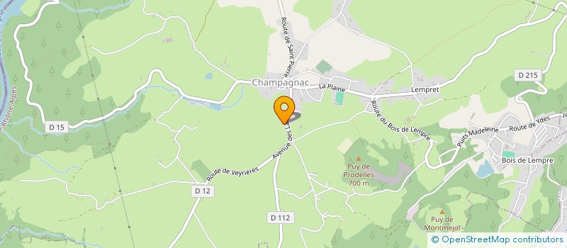 localisation de l'entreprise CHAMPAGNAC AMITIE à CHAMPAGNAC