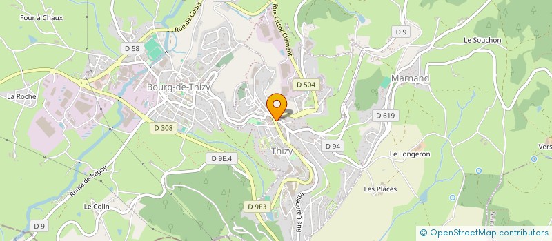 localisation de l'entreprise CHAMPAGNAC STECHER  THIZY-LES-BOURGS