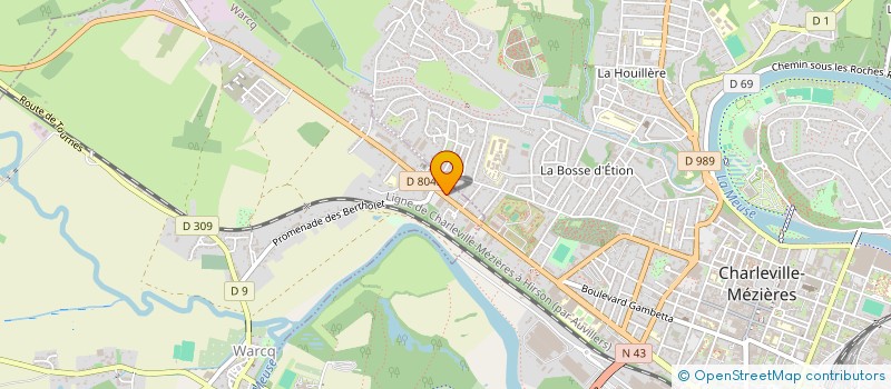 localisation de l'entreprise CHAMPAGNE ARDENNE REVISION  WARCQ