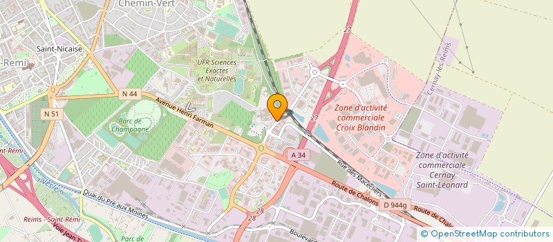 localisation de l'entreprise CHAMPAGNE ARDENNES GESTION  REIMS