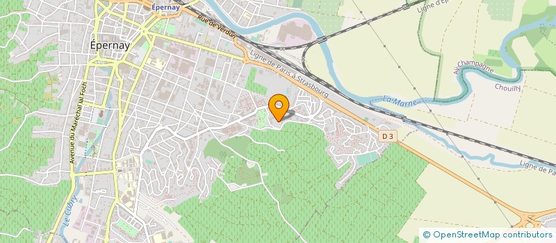 localisation de l'entreprise CHAMPAGNE ASSISTANCE RADIO SECURITE 51  EPERNAY