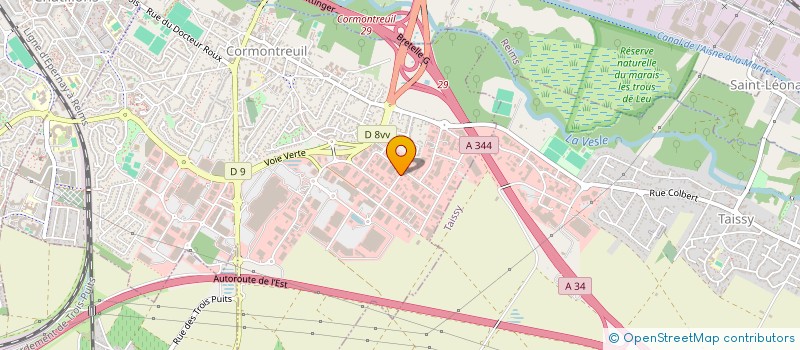 localisation de l'entreprise CHAMPAGNE AUDIO VISUEL  CORMONTREUIL