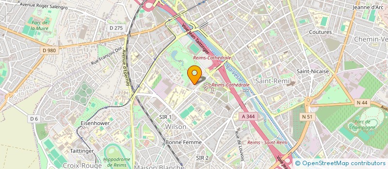 localisation de l'entreprise CHAMPAGNE BASKET FEMININ  REIMS
