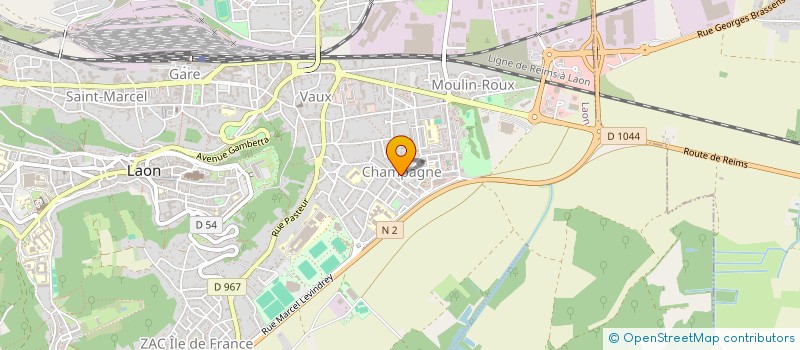 localisation de l'entreprise CHAMPAGNE COIFFURE à LAON