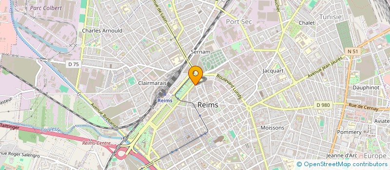 localisation de l'entreprise CHAMPAGNE DELBECK à REIMS