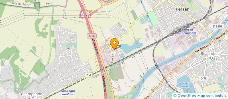 localisation de l'entreprise CHAMPAGNE DIFFUSION PIECES ACCESSOIRES 95  CHAMPAGNE-SUR-OISE