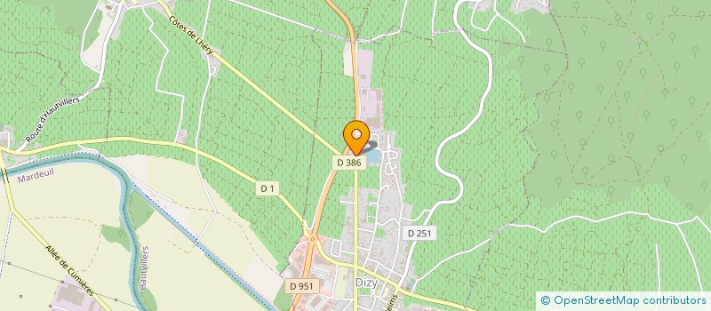 localisation de l'entreprise CHAMPAGNE ELEVATION à DIZY