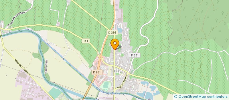 localisation de l'entreprise CHAMPAGNE GASTON CHIQUET à DIZY