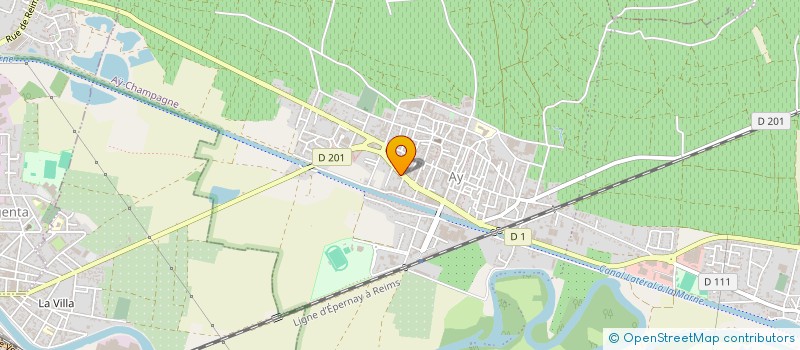 localisation de l'entreprise CHAMPAGNE HENRI GIRAUD à AY-CHAMPAGNE