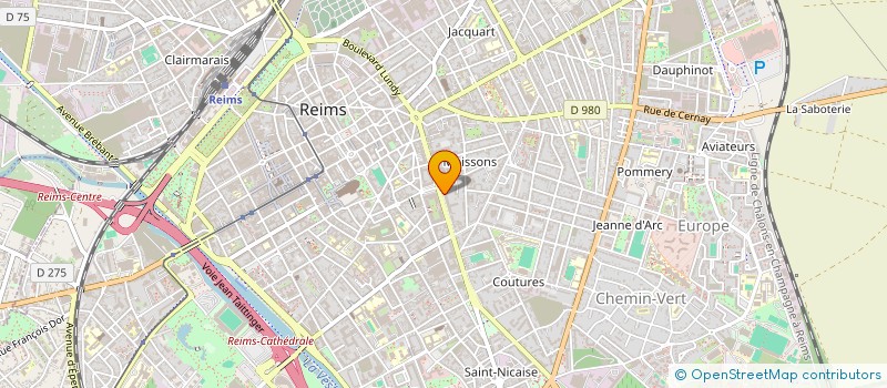 localisation de l'entreprise CHAMPAGNE INVESTISSEMENT à REIMS