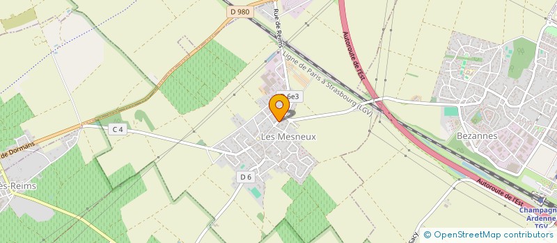 localisation de l'entreprise CHAMPAGNE JACQUINET DUMEZ  LES MESNEUX